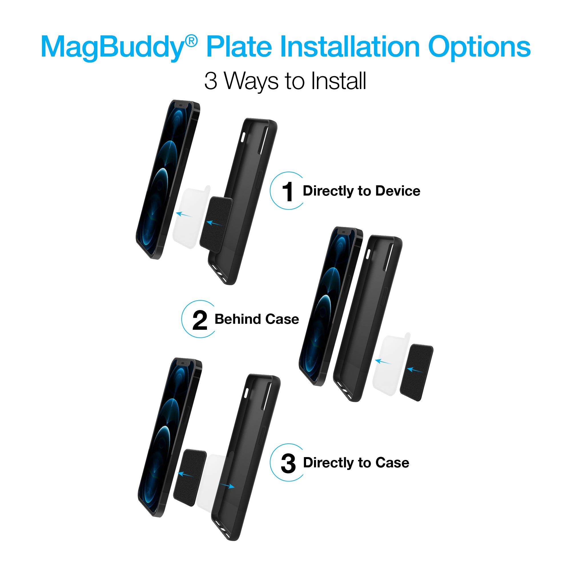 Naztech MagBuddy Universal Metal Plates Black (13626-HYP)