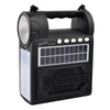 Solar Power Speaker w FM Radio, Flashlight, Lantern & Phone Stand (SC-1075ER)