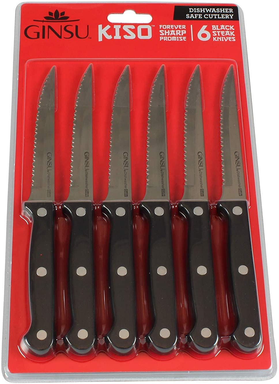 Ginsu Kiso Dishwasher Safe 6-Piece Steak Knife Set - Jupiter Gear Home