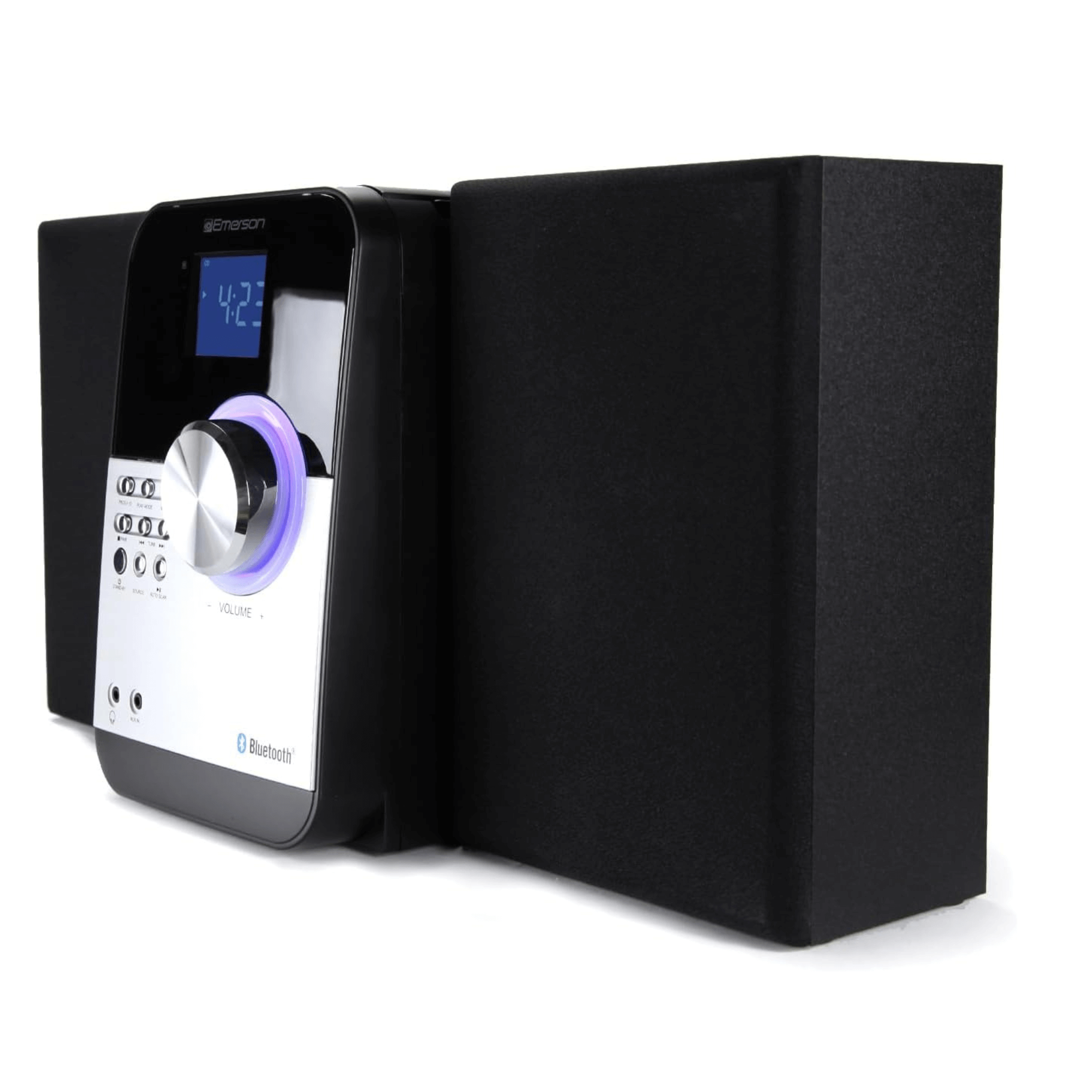 Emerson CD & MP3 Bluetooth FM Radio Microsystem w Aux Jack and Streaming Options