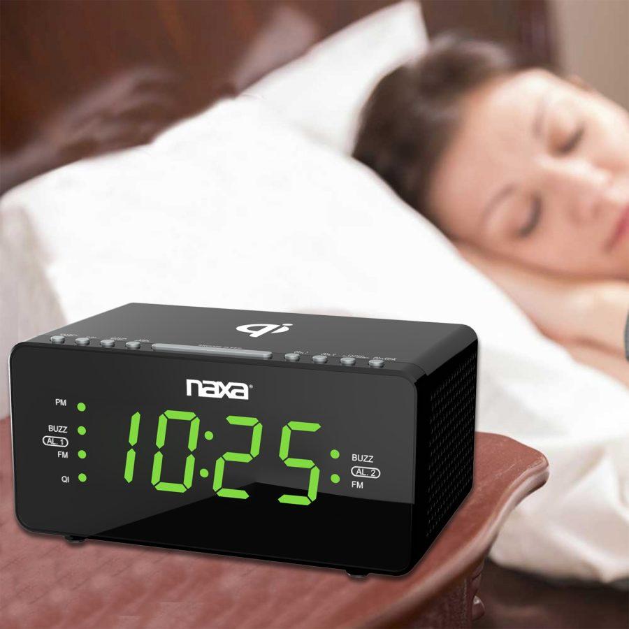 Naxa Dual Alarm Clock with Qi Wireless Charging Function (NRC-191)