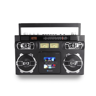 Emerson Retro Portable CD Boombox w Programmable Memory and LED Digital Display