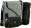 Picnic at Ascot Bordeaux Wine & Cheese Cooler Bag with Glass Wine Glasses & Blanket (535X)