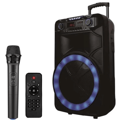 Norcent 15" Portable Bluetooth Speaker System with Sound-Activated LED Lights