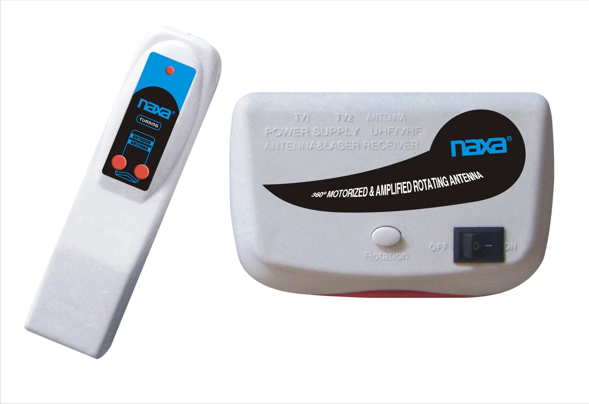 Naxa High Powered Amplified Motorized Outdoor Antenna Suitable For HDTV and ATSC Digital Television (NAA-350)