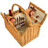 Picnic at Ascot Vineyard Willow Picnic Basket with Service for 2 (707)