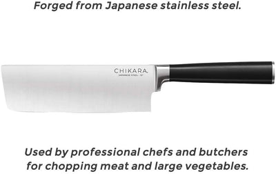 Ginsu Gourmet Chikara Series Forged 420J Japanese Stainless Steel 6" Nakiri Cleaver