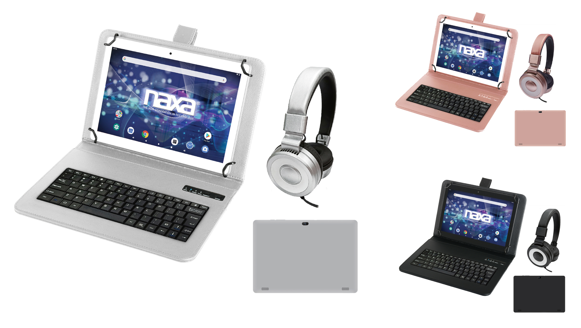 Tablet w/ Bluetooth retailer Keyboard, Case & Headphones