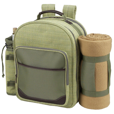 Picnic at Ascot Picnic Backpack with Service for 4 & Blanket (081X)