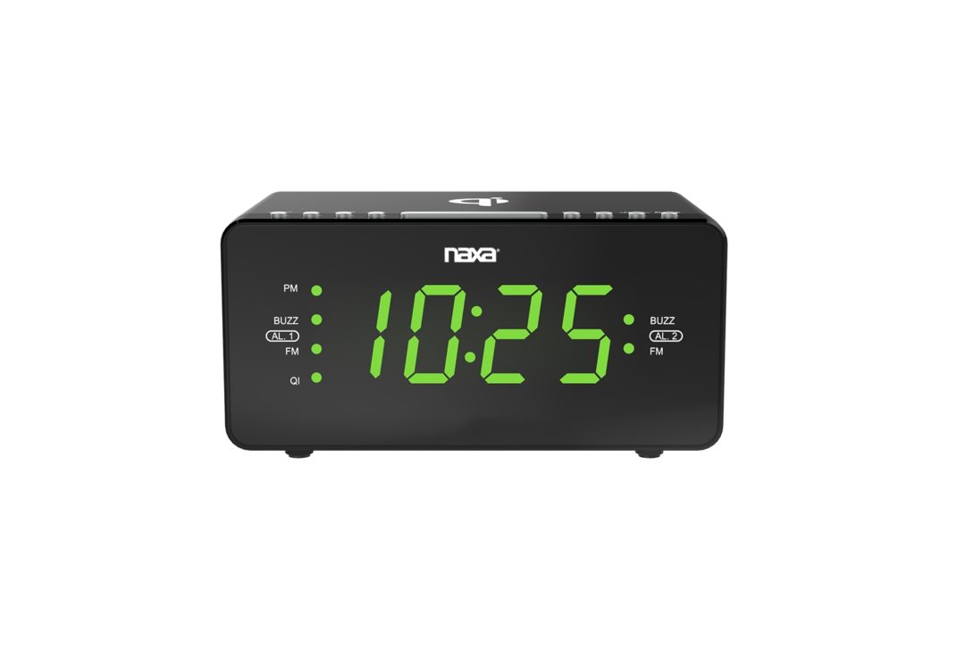 Naxa Dual Alarm Clock with Qi Wireless Charging Function (NRC-191)
