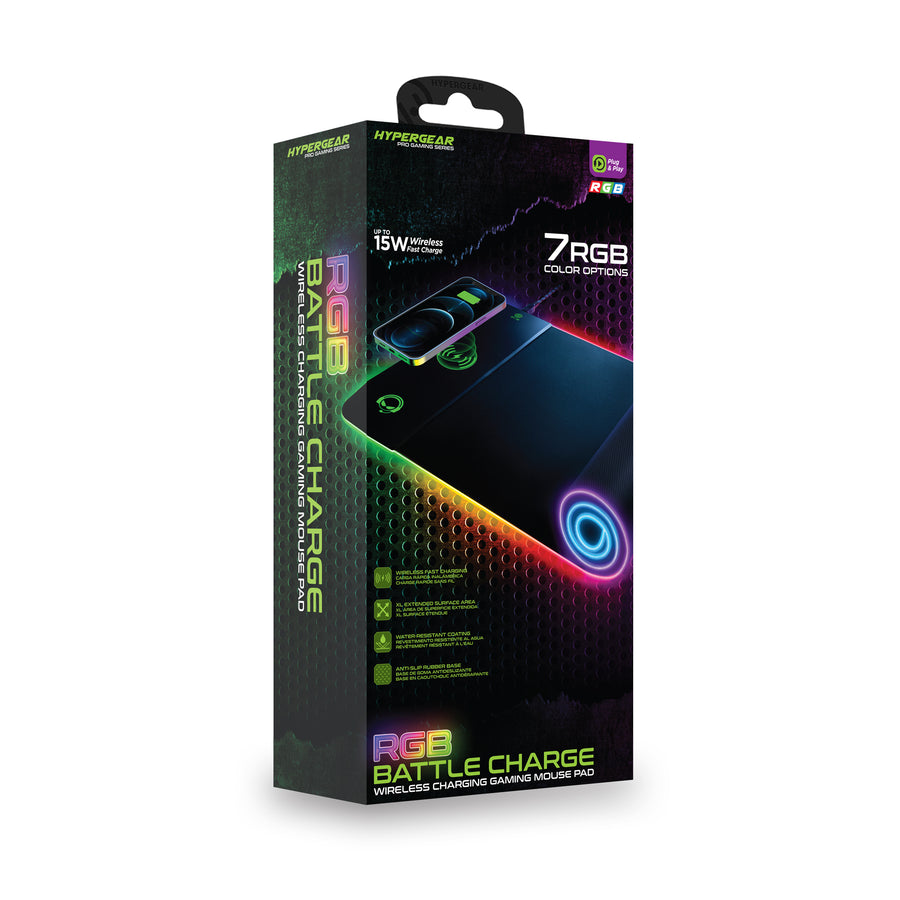 HyperGear Battle Charge Wireless Gaming Mouse Pad with Wireless Charging (15584-HYP)