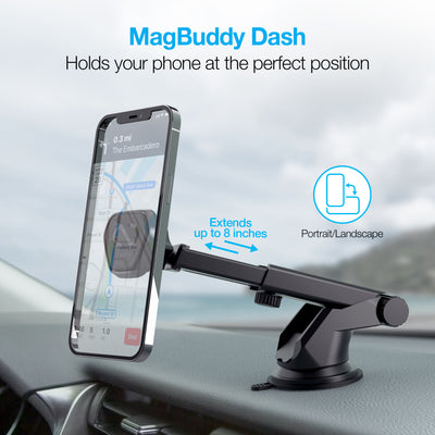 Naztech MagBuddy Elite Dash Mount for Hands-Free Use(15476-HYP)