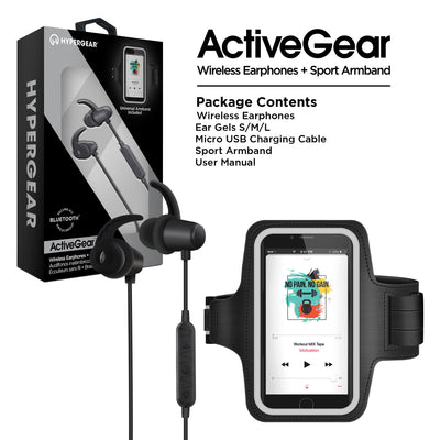 HyperGear ActiveGear Wireless Earphones + Sports Armband (PHONESBAND-PRNT)