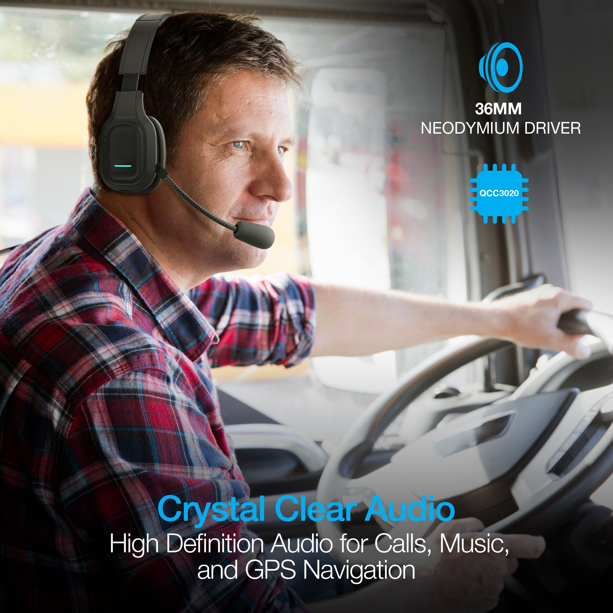 Naztech NXT-700 Xtreme Noise Cancelling Headset for Car Use