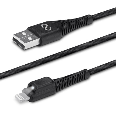 Naztech Braided LED MFI USB Charge & Sync Cable 4ft (USBCABLE6-PRNT)