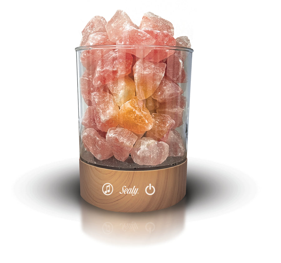 Sealy Himalayan Salt Lamp with Bluetooth Speaker for Therapeutic Uses (BD-103)