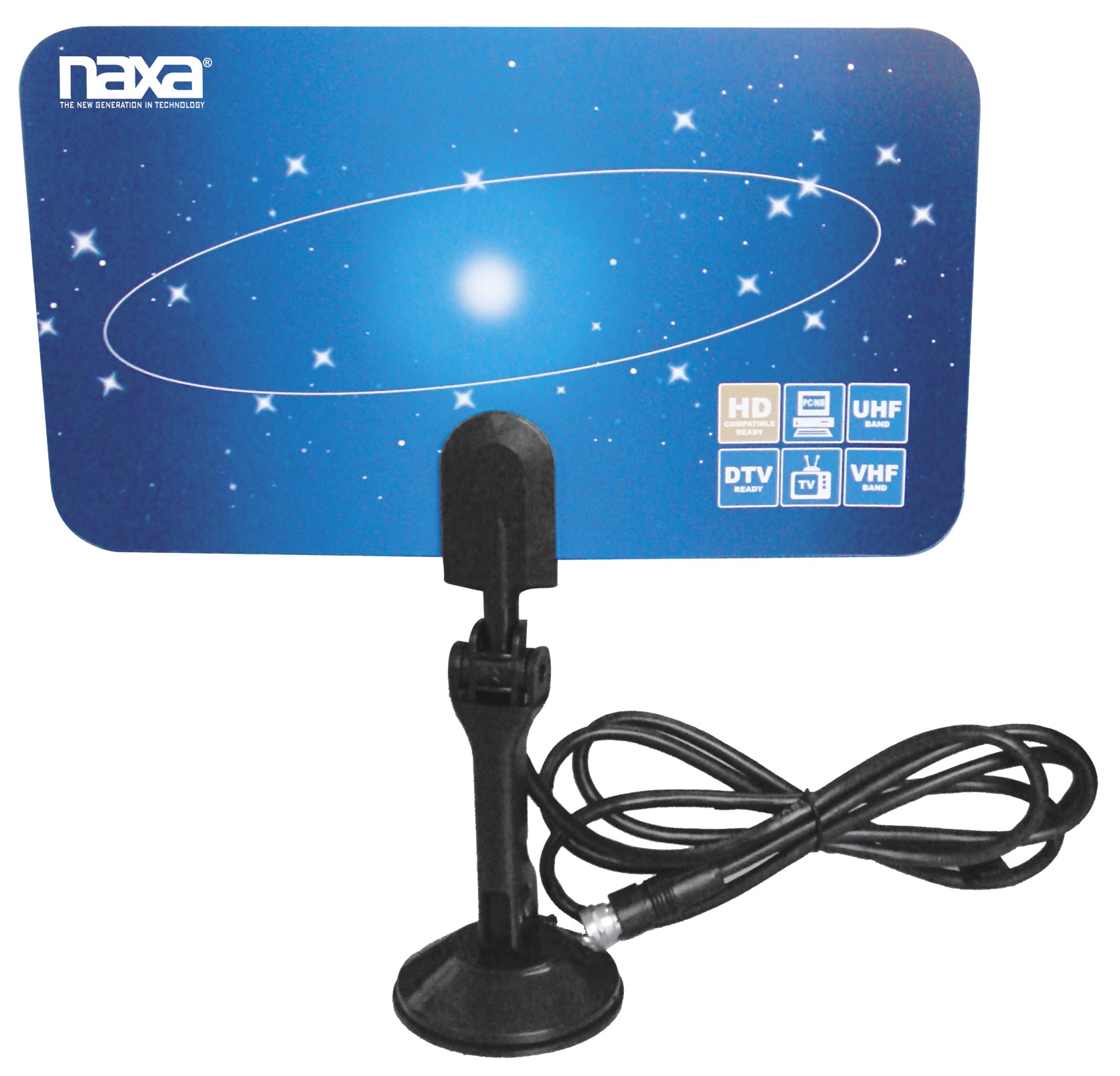 Naxa Ultra-Thin Flat Panel Style Powered Antenna For HDTV and ATSC Digital TV (NAA-306)
