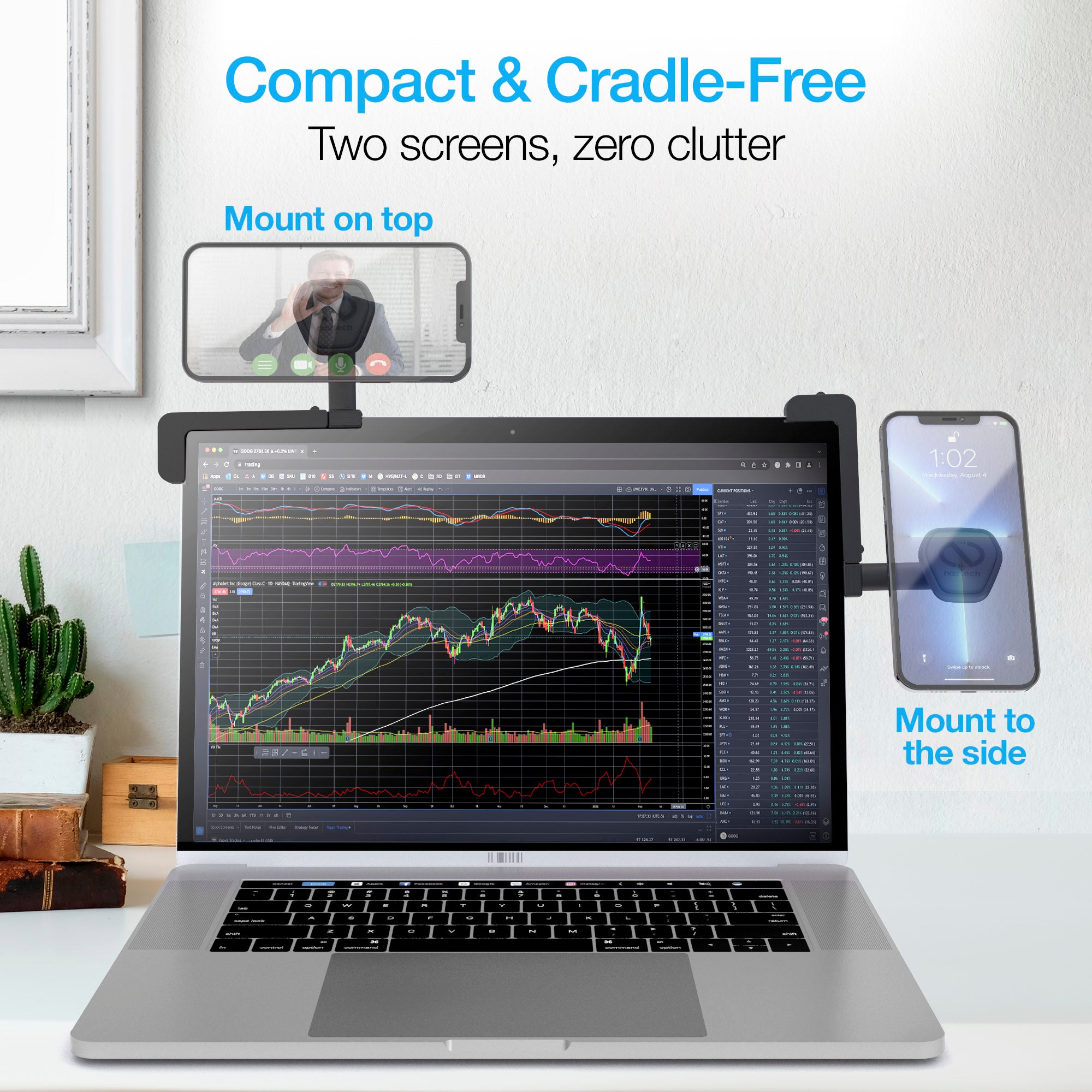 Naztech MagBuddy Elite Laptop Mount w Adjustable Angle & Orientation