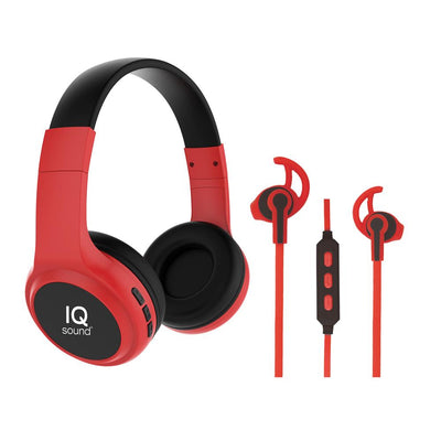 Wireless Bluetooth Headphones & Earphones Combo Kit (IQ-260BT)