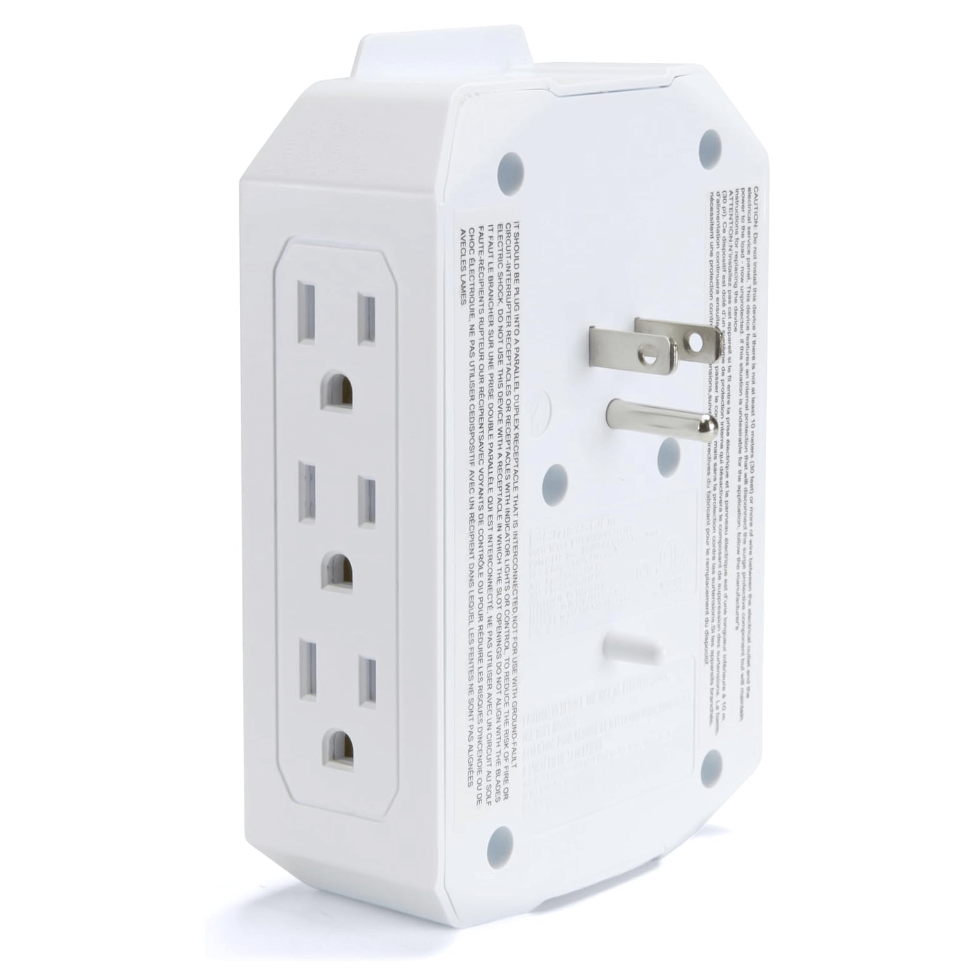 Emerson 6-Outlet + USB Wall Charger with Surge Protection and LED Lighting
