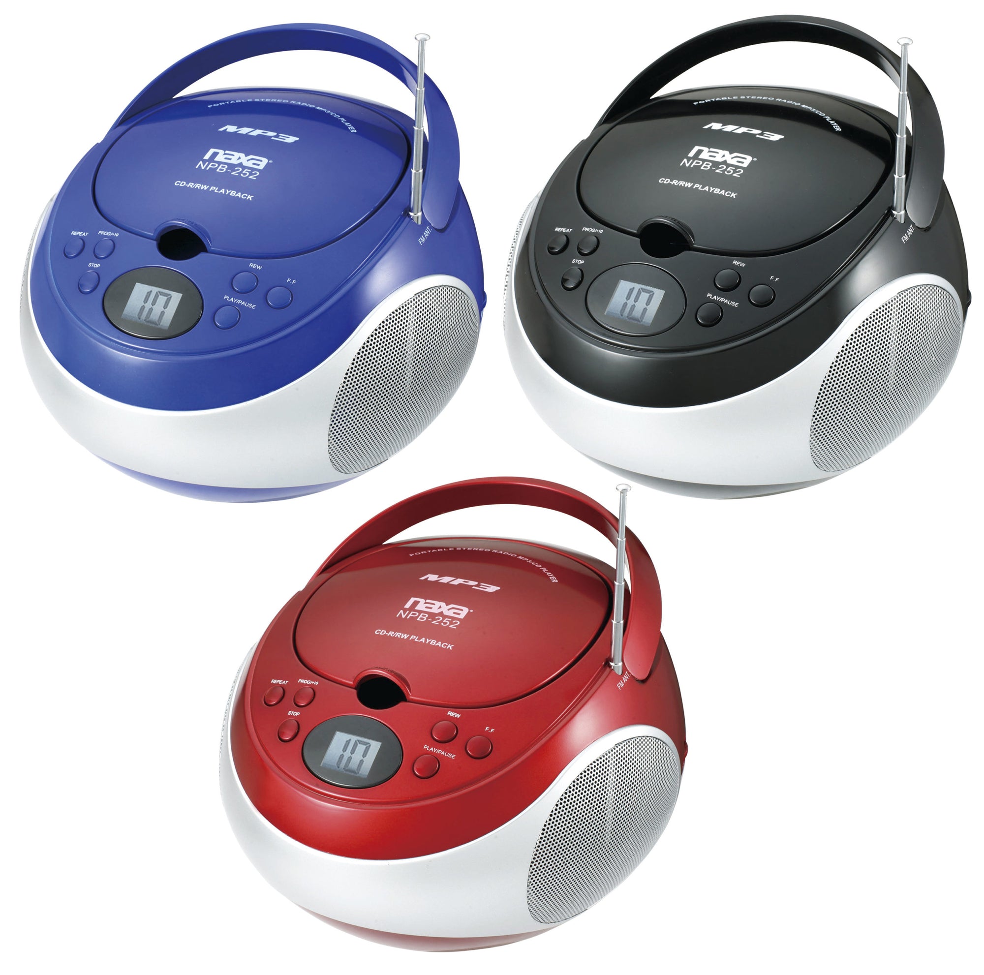 Portable MP3 and CD Player with AM FM Stereo Radio (NPB-252)