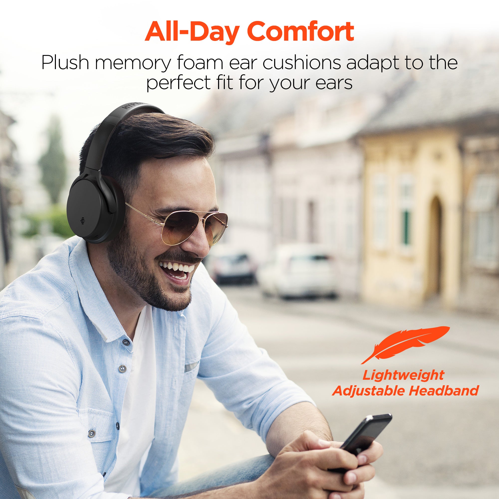 HyperGear Stealth ANC Wireless Headphones with Dynamic Bass Feature