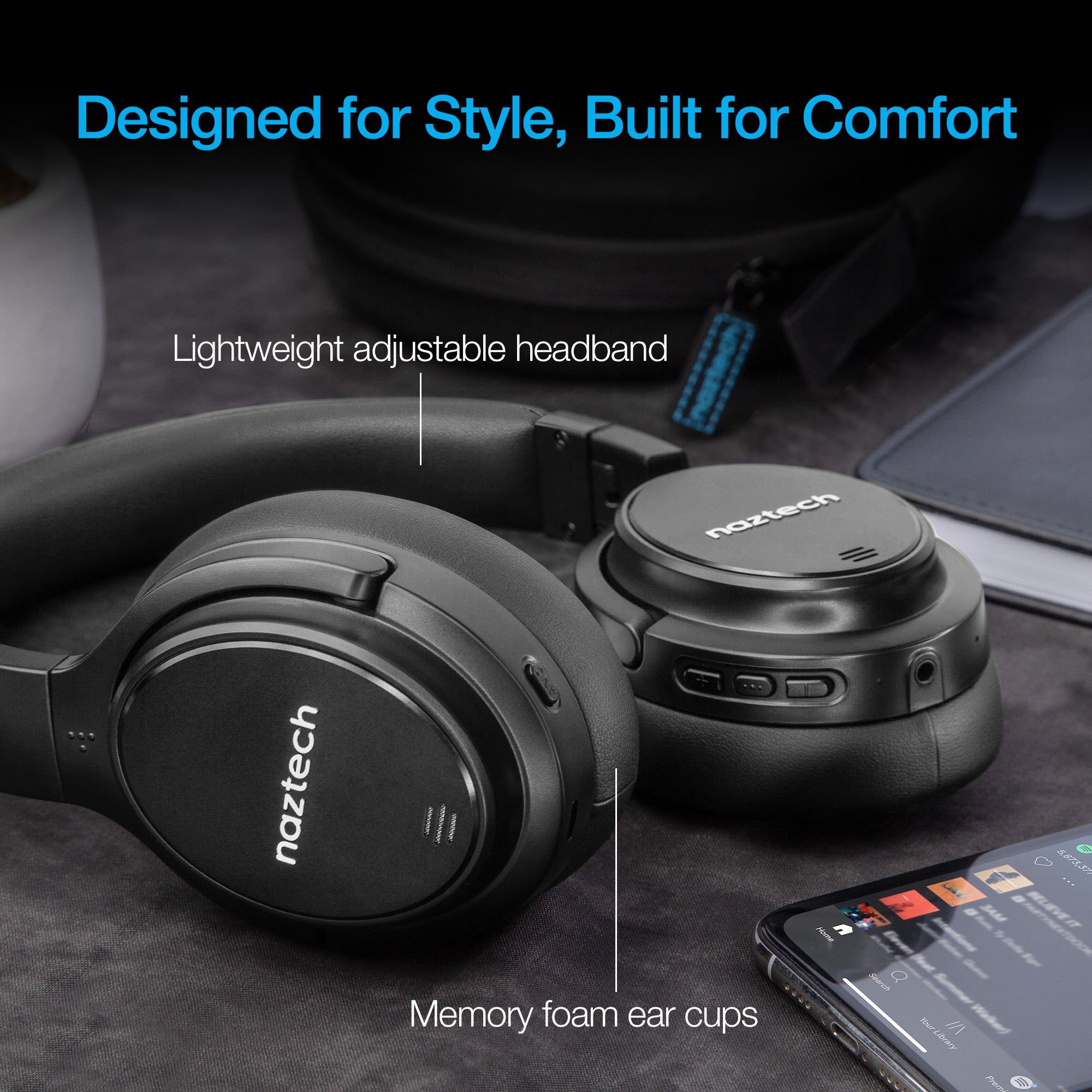 Naztech Driver ANC1000 Wireless Headphones