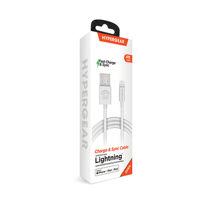 HyperGear USB to Lightning Rounded Cable 4ft (ROUNDED-PRNT)