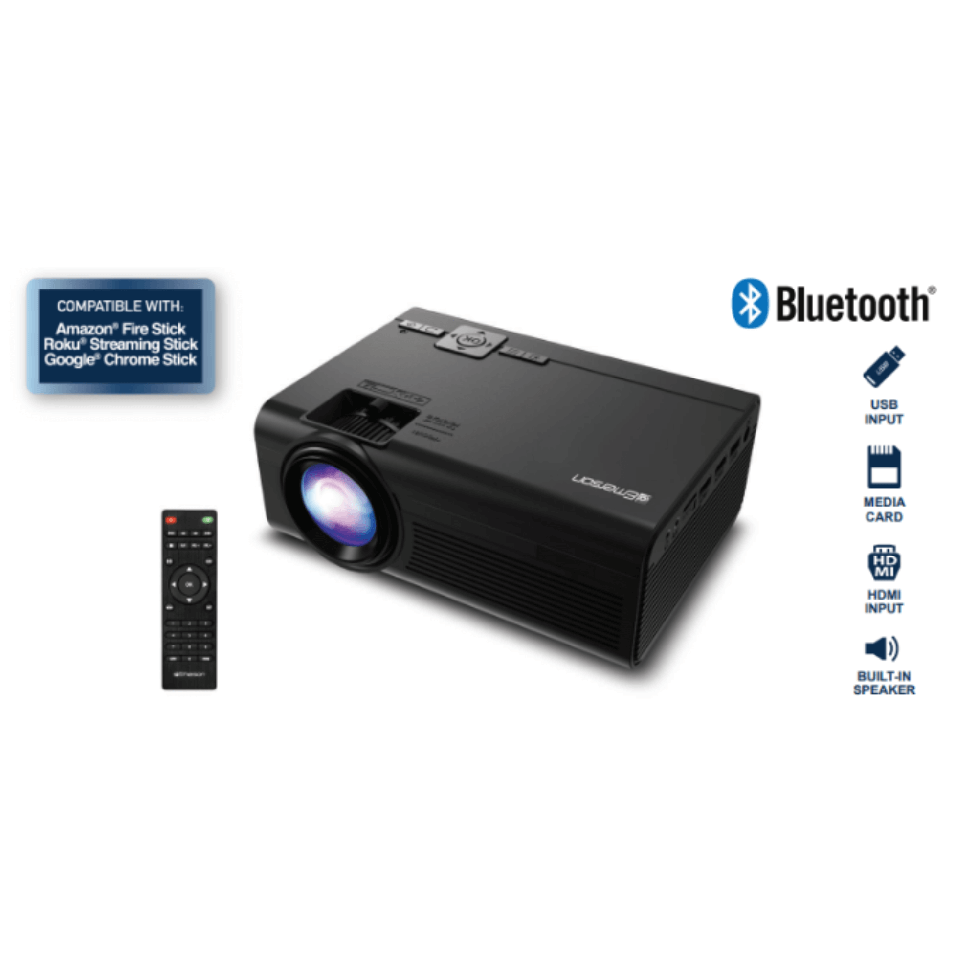 Emerson 150" Home Theater LCD Projector with Built-In Speaker