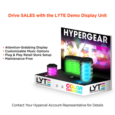 HyperGear LYTE XL Wireless LED Speaker Black (15106-HYP)