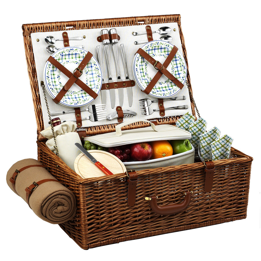 Picnic at Ascot Dorset Basket with Service for 4 & Blanket (704B)