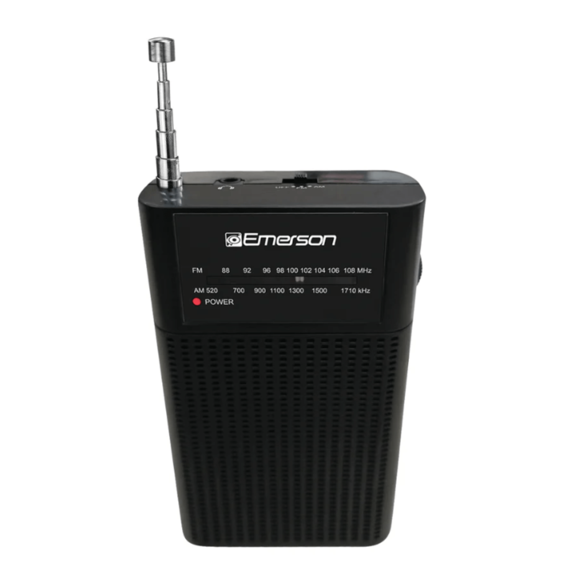 Emerson Portable AMFM Radio with Built-In Speaker and Easy Removable Belt Clip