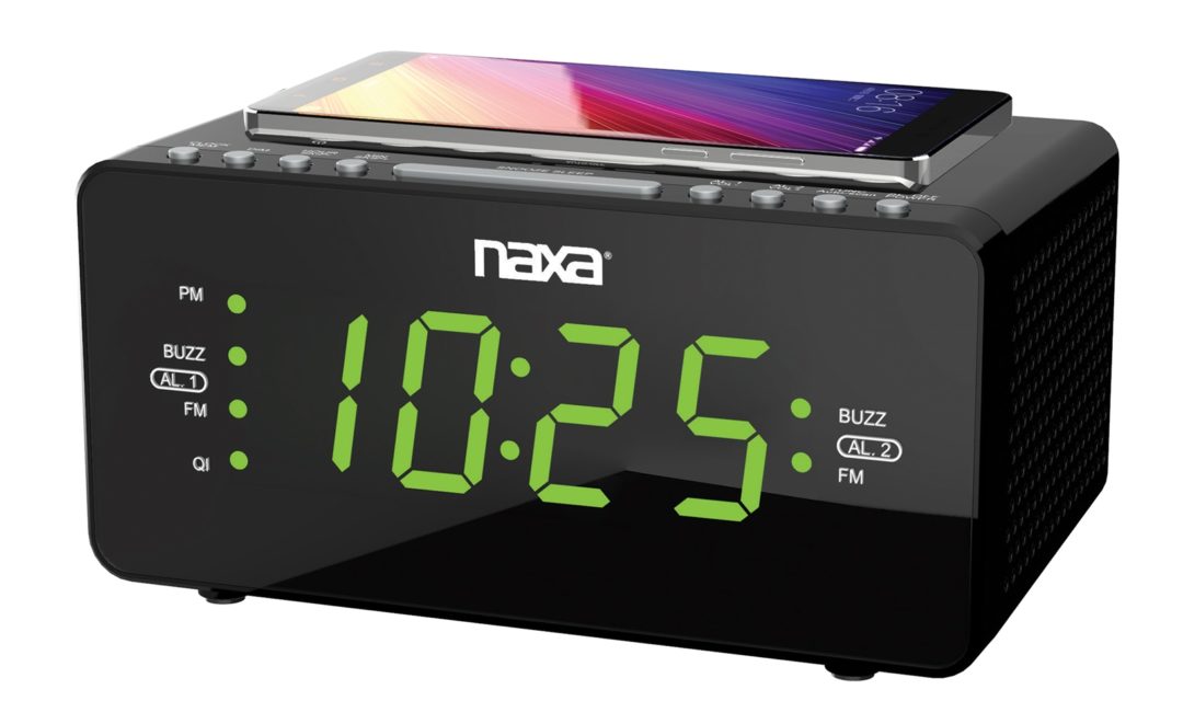 Naxa Dual Alarm Clock with Qi Wireless Charging Function (NRC-191)