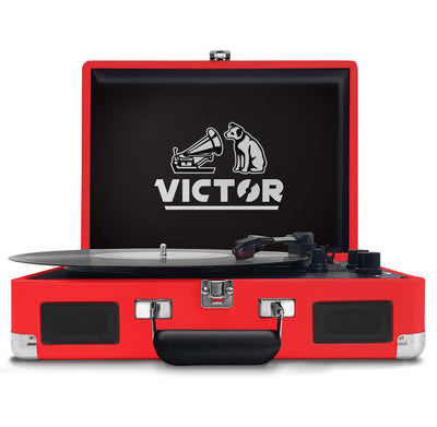 Victor Metro Dual Bluetooth Suitcase 3-Speed Turntable