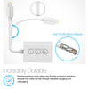Naztech MFI Lightning to 3.5mm Audio + Charging Adapter White (14596-HYP)
