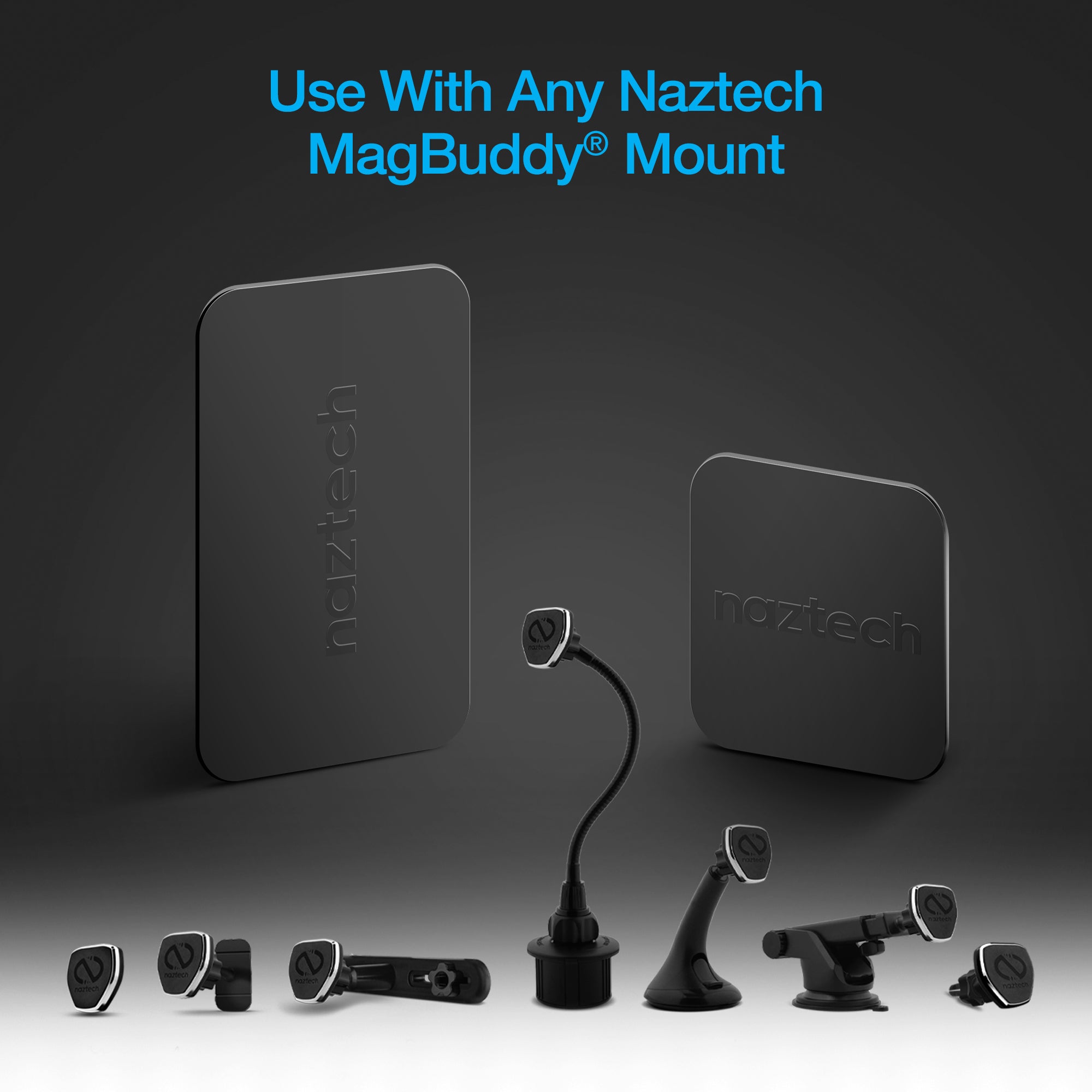 Naztech MagBuddy Universal Metal Plates Black (13626-HYP)