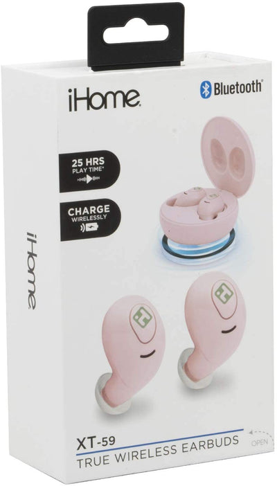 XT-59 Water-Resistant Wireless Bluetooth Earbuds with Round Charging Case (BE-200)