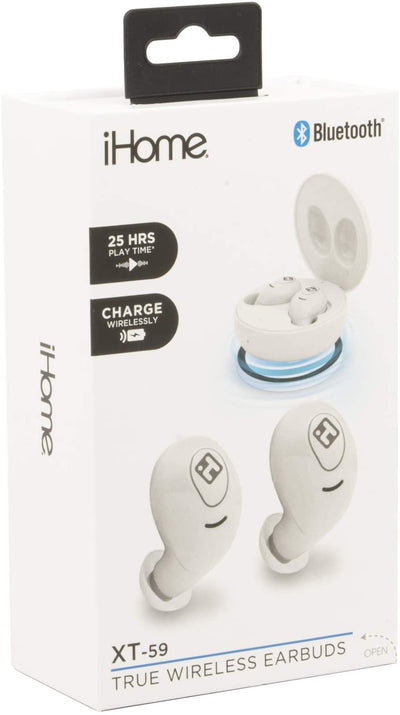 XT-59 Water-Resistant Wireless Bluetooth Earbuds with Round Charging Case (BE-200)