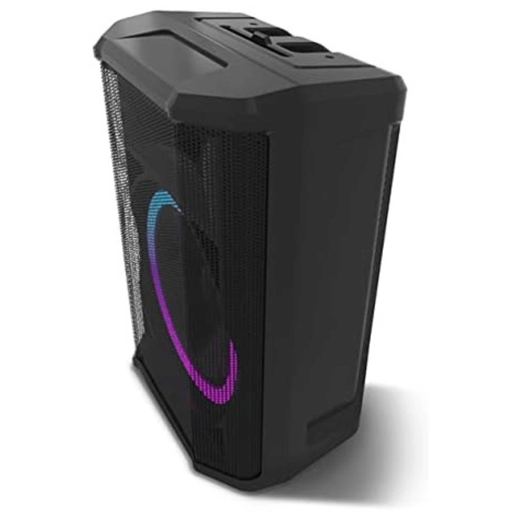 Norcent 12" Portable Wheeled Bluetooth Speaker w Microphone and Flashing Lights