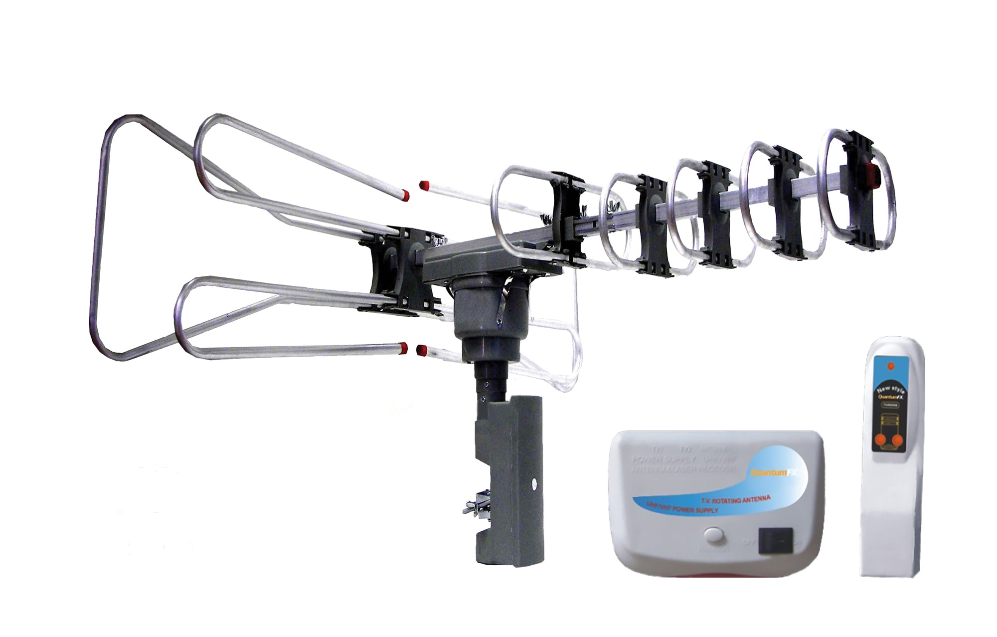 Naxa High Powered Amplified Motorized Outdoor Antenna Suitable For HDTV and ATSC Digital Television (NAA-350)