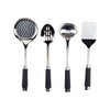 Chef Delicious Stainless Steel 4-Piece Utensil Set - Skimmer - Slotted Turner - Solid Spoon - Ladle
