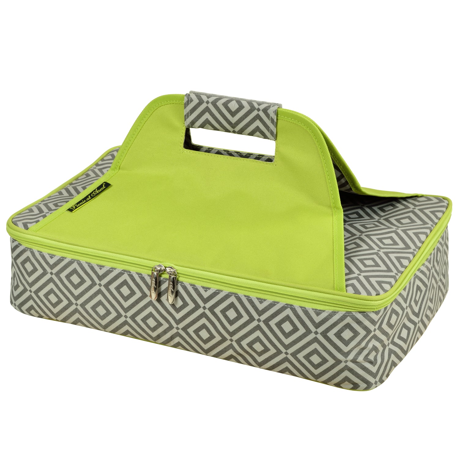 Picnic at Ascot Insulated Casserole Carrier to keep Food Hot or Cold -  Trellis Green