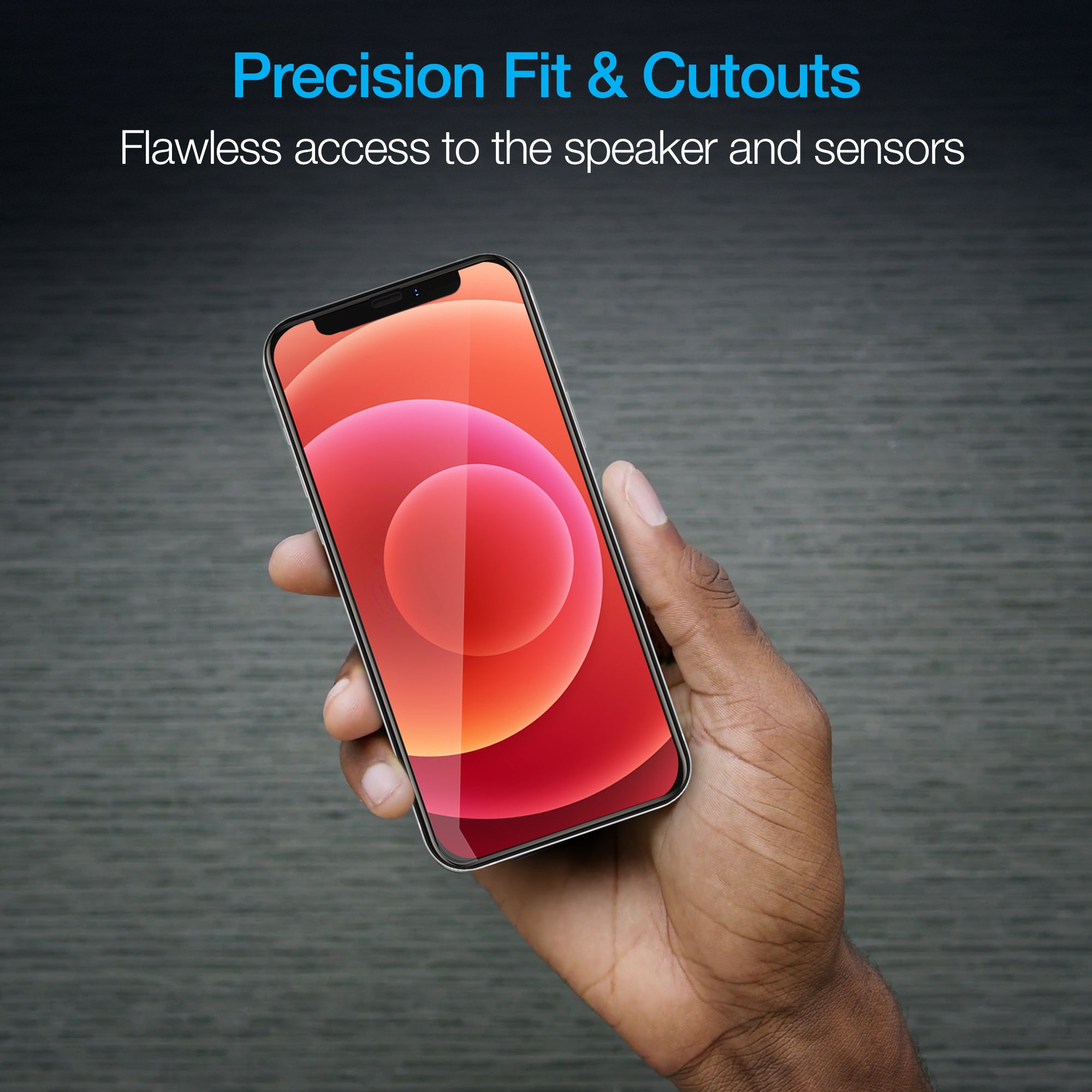 Naztech IntelliShield Tempered Glass Screen Protector with 3D Edge for the iPhone 12 Mini