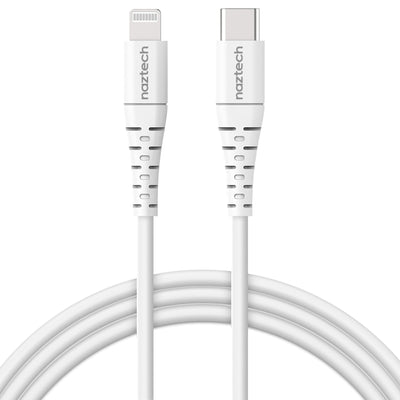 Naztech PD MFI Lightning to USB-C Cable 4ft White (14138-HYP)