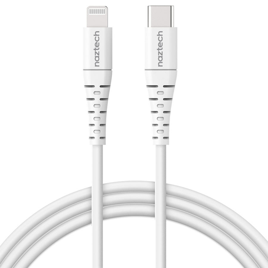 Naztech PD MFI Lightning to USB-C Cable 6ft White