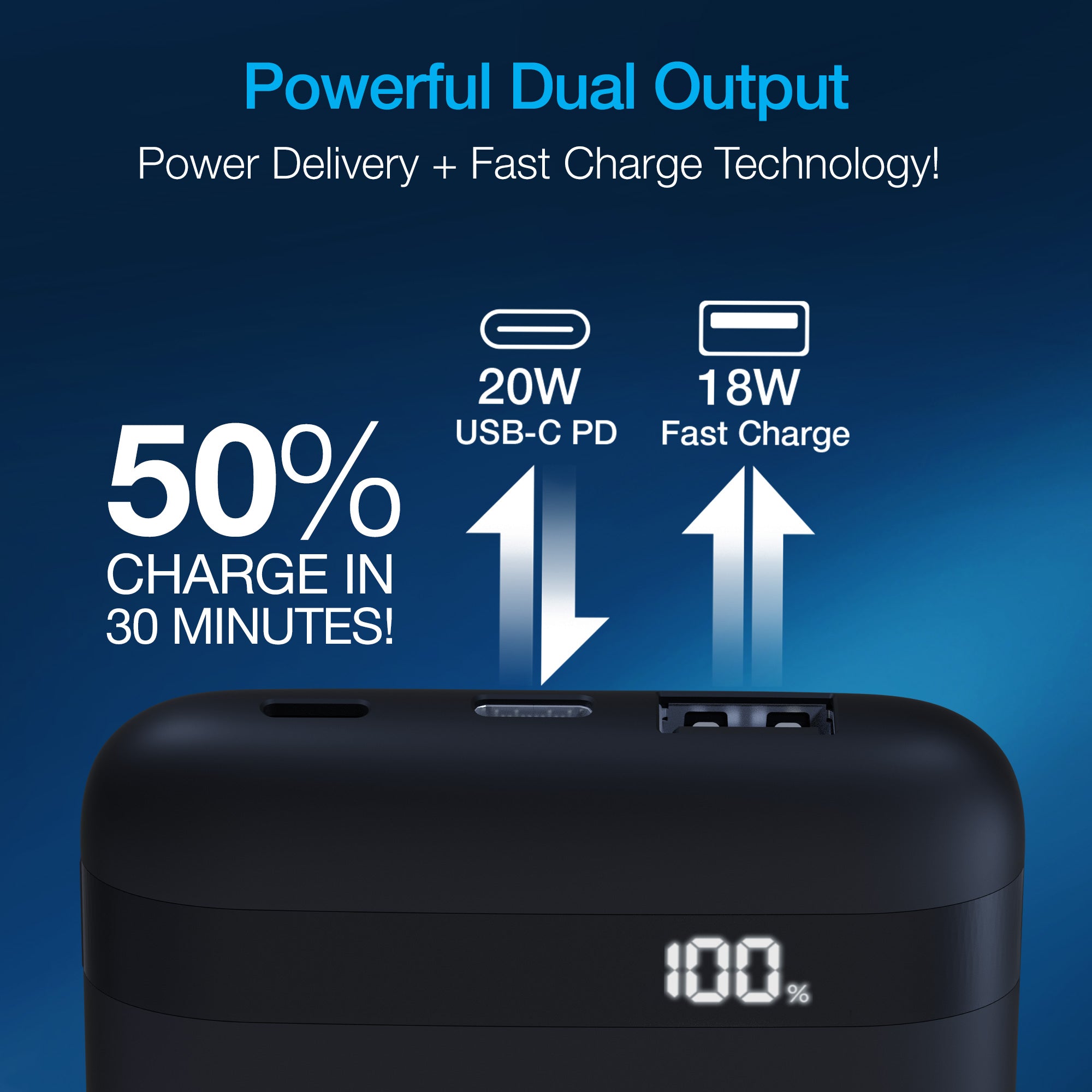 Naztech PowerBolt PD Wireless Power Bank with MFI Input