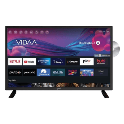 Supersonic Smart 24-inch VDAA DLED AC/DC Television with DVD Player & 12V Car Cord