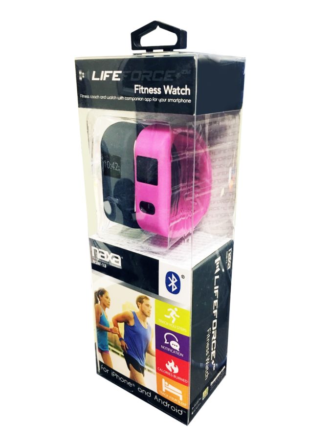 Naxa LifeForce+ Fitness Watch for iPhone and Android (NSW-13)