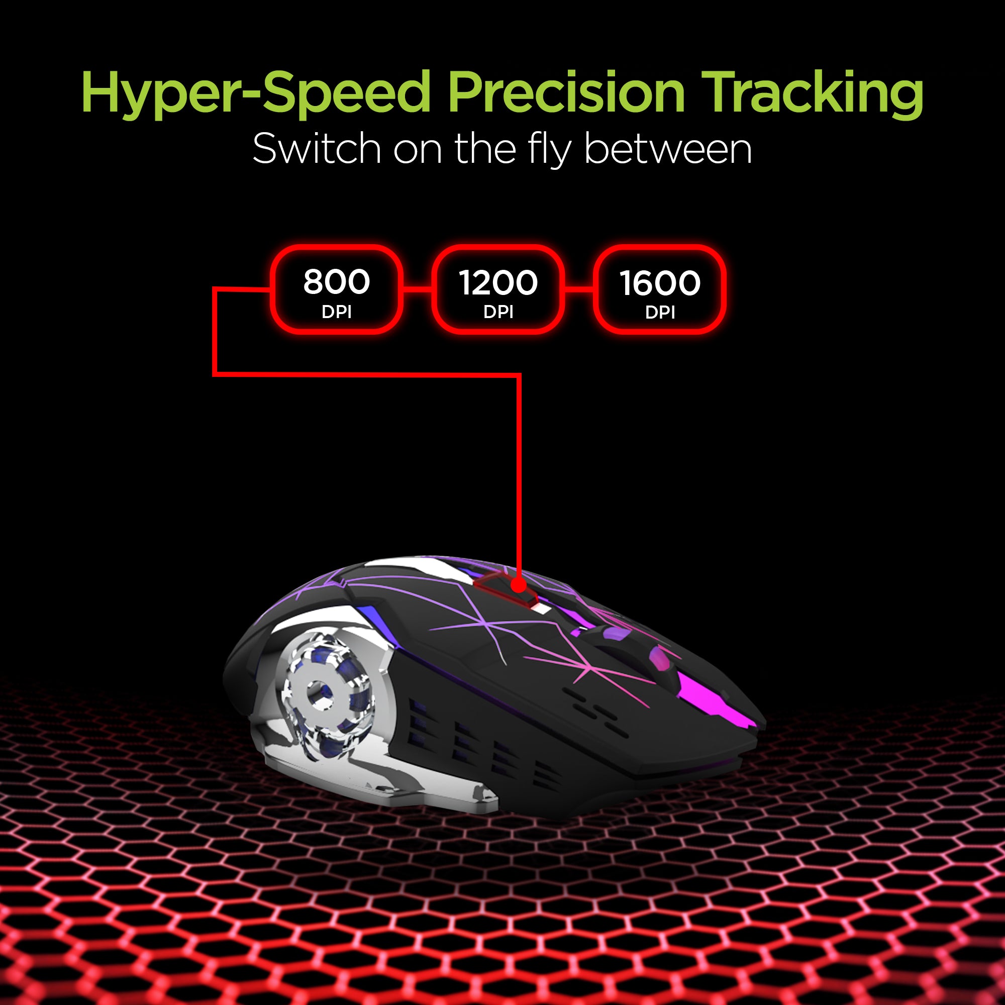 HyperGear Chromium Wireless Gaming Mouse for Extended Play Sessions