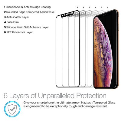 Naztech Premium 3D Tempered Glass iPhone X & XS (14325-HYP)